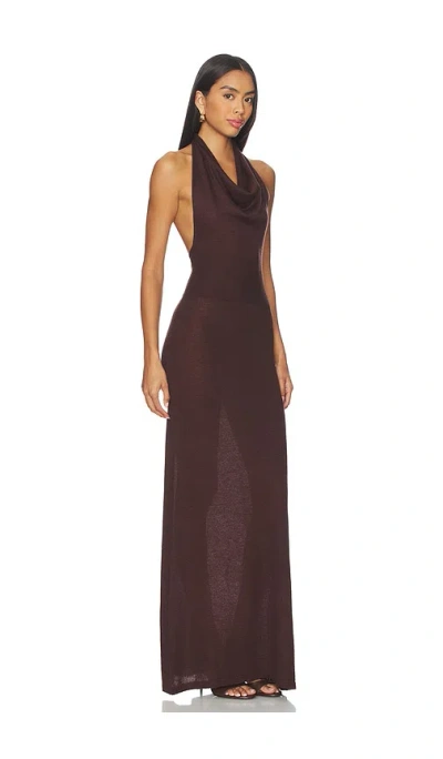 Aya Muse Reed Dress In Brown