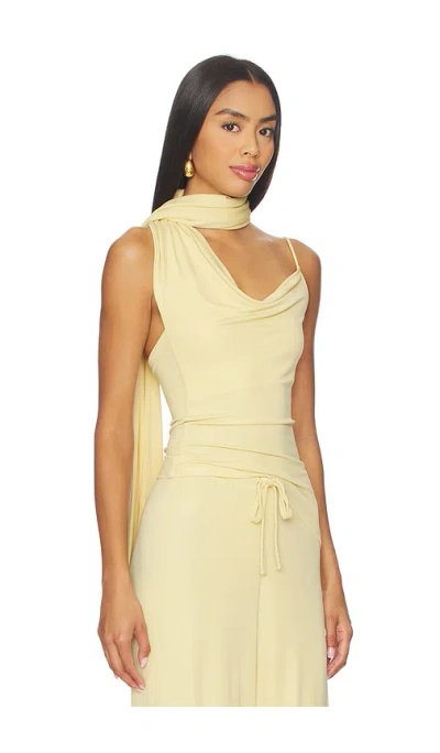 Aya Muse Fine Shoulder Strap Halter-neck Style In Yellow