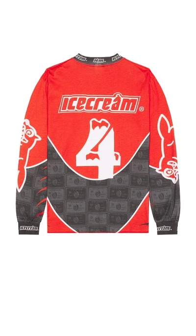 Icecream Worldwide Moto Jersey In Red