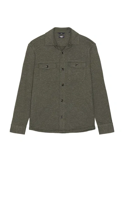 Faherty Inlet Knit Cpo Shirt In Green