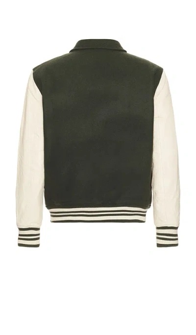 Les Deux Duffel Bag Varsity Wool Jacket In Black