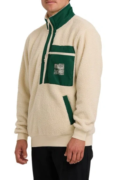 Billabong Salinity Half Zip Fleece Pullover In Neutral