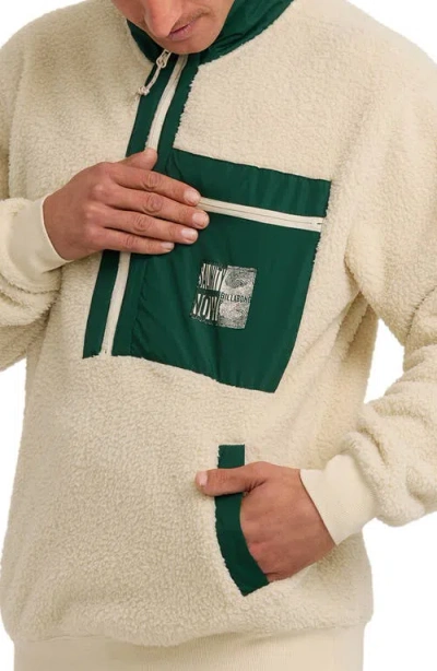 Billabong Salinity Half Zip Fleece Pullover In Neutral