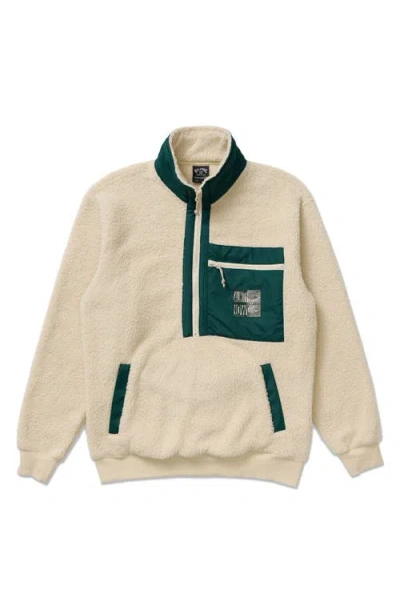 Billabong Salinity Half Zip Fleece Pullover In Neutral