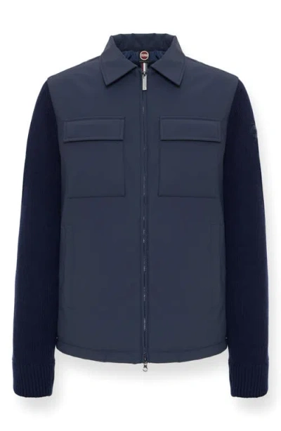 Colmar Parklife Mixed Media Insulated Shirt Jacket In Multi