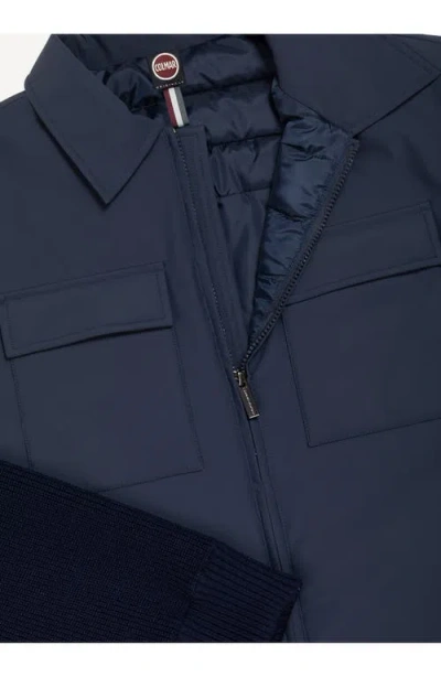 Colmar Parklife Mixed Media Insulated Shirt Jacket In Multi