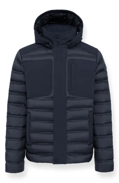 Colmar Seamless Water Repellent Hooded Down Jacket In Blue