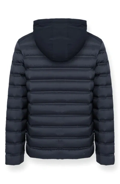 Colmar Seamless Water Repellent Hooded Down Jacket In Blue