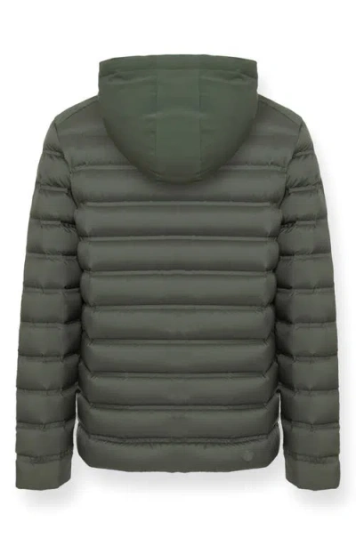 Colmar Seamless Water Repellent Hooded Down Jacket In Green