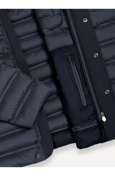 Colmar Seamless Water Repellent Hooded Down Jacket In Blue