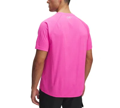 Under Armour Men's Ua Tech Textured Performance T-shirt In Pink