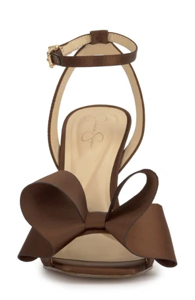 Jessica Simpson Women's Olivine Bow High-heel Stiletto Dress Sandals In Brown