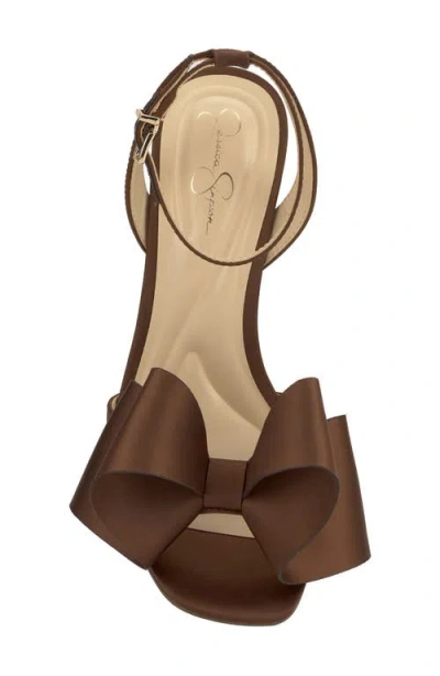 Jessica Simpson Women's Olivine Bow High-heel Stiletto Dress Sandals In Brown