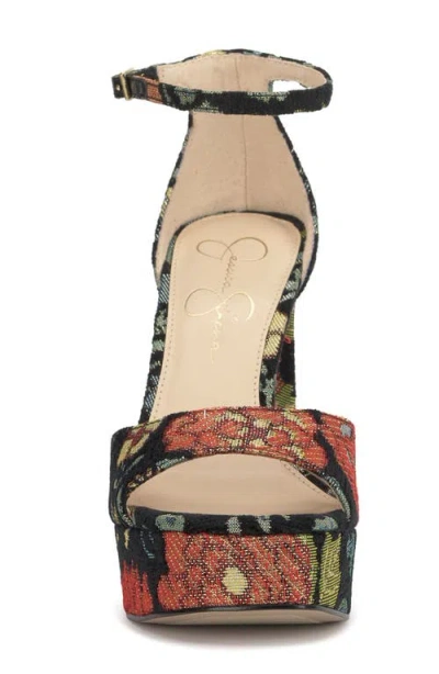 Jessica Simpson Telxia 2 Ankle Strap Platform Sandal In Multi