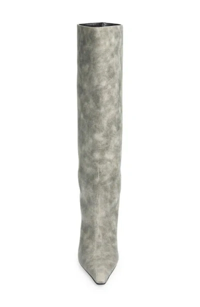 Alexander Wang Vera Tube Pointed Toe Boot In Gray