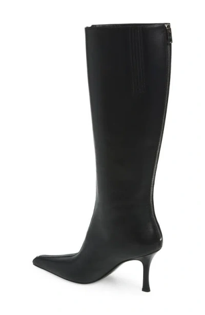 Alexander Wang 85mm Vera Zip-detail Pointed-toe Boots In Black