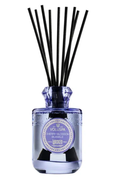 Voluspa Wicked Collection Cherry Blossom Bubble Reed Diffuser In Blue