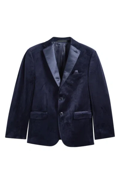 Tallia Kids' Velvet Blazer In Blue