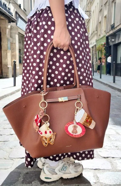 Solar Eclipse Hand Painted Mini Ace Key Chain Bag Charm In Gold