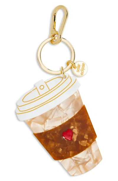 Solar Eclipse Hand-painted Bag Charm In Neutral