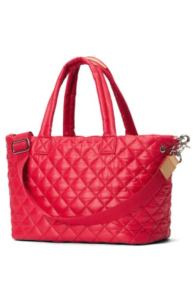 Mz Wallace Small Metro Quilted Nylon City Tote In Red