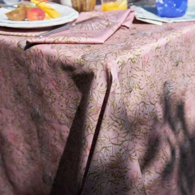 Sophie Williamson Design Tablecloth Mussels From Brussels In Pink