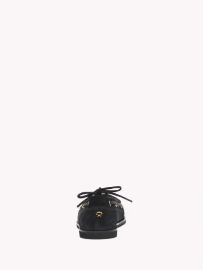 Gianvito Rossi Vandèe Suede Boat Shoes In Blue