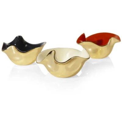 Lunares Ruffled Small Bowl In Gold