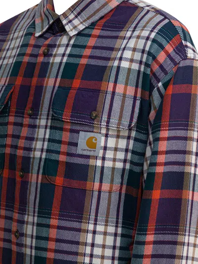 Carhartt Tamblyn Plaid Check Long-sleeved Shirt In Blue