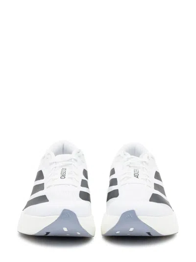 Adidas Originals Adidas Adizero Evo White Sneakers With Signature 3-stripes In Gray