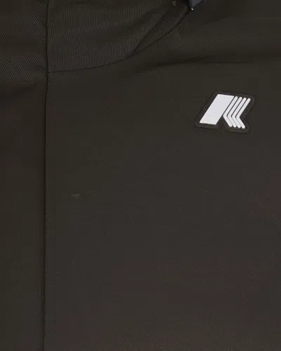 K-way Logo-patch Jacket In Brown