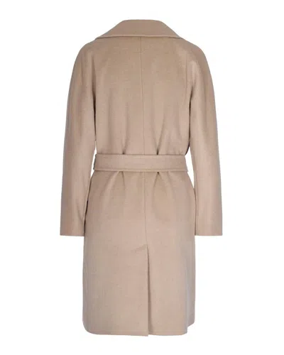 Weekend Max Mara Civada Tied-waist Coat In Neutral