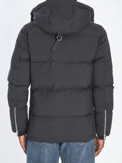 Moose Knuckles Cloud 3q Black Padded Parka In Metal