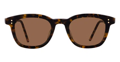 Thom Browne Tokyo Tortoise Rectangular Sunglasses In Brown