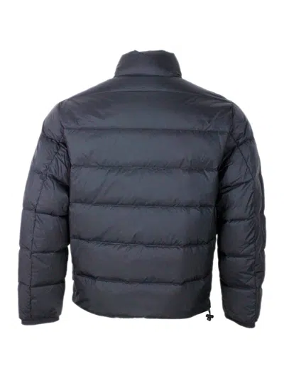 Armani Exchange Blue Polyester Jacket In Black