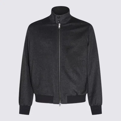 Zegna Modern High Collar Jacket Featuring Pockets In Black