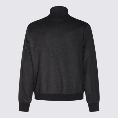 Zegna Modern High Collar Jacket Featuring Pockets In Black