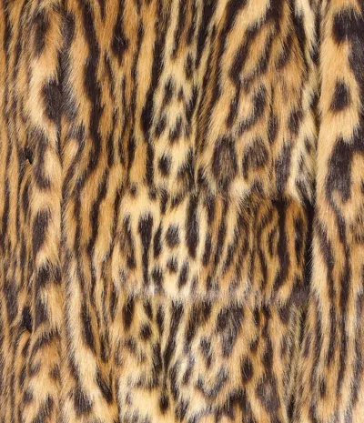 Stand Studio Marcelline Faux Fur Long Coat In Brown