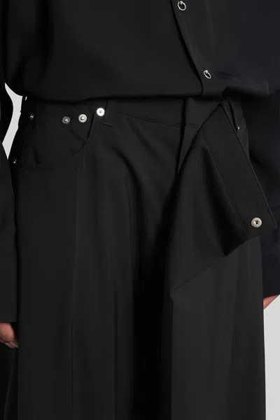 Mugler Pants In Black Cotton In Black