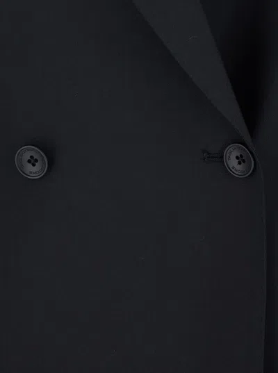 Tagliatore Double-breasted Notched-lapels Jacket In Black