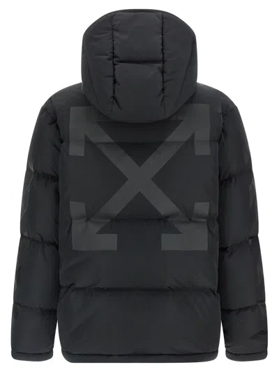 Off-white Diagonal Arrow Down Jacket In Black