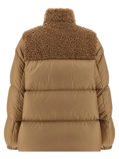 Moncler Daunenjacke Esnaie Mit Teddyfleece In Neutral