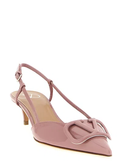 Valentino Garavani Valentino Vlogo 40 Patent Slingback Leather Pump In Pink