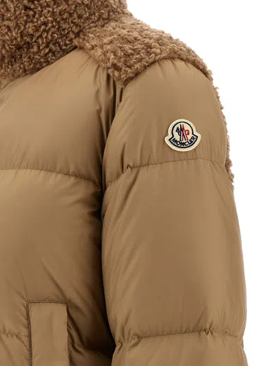 Moncler Daunenjacke Esnaie Mit Teddyfleece In Neutral