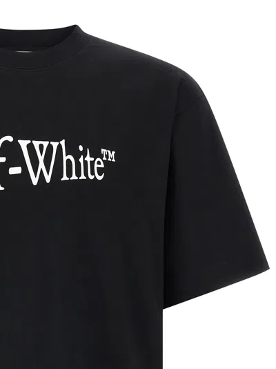 Off-white Oversized Black T-shirt With Contrasting Logo Print In Cotton