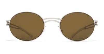 Mykita Dada051 Shiny Silver In Brown