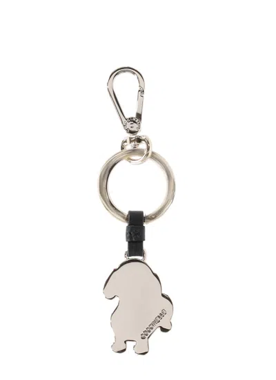 Coccinelle Charm Keychain In White