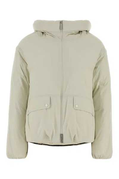 Herno Laminar Chalk Nylon Down Jacket In Neutral