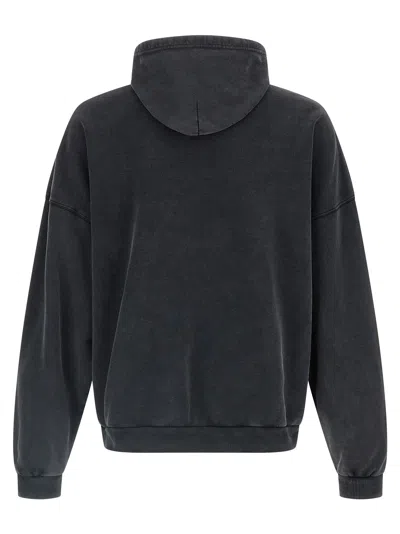 Balenciaga Hooded Sweatshirt Featuring Kangaroo Pocket In Gray