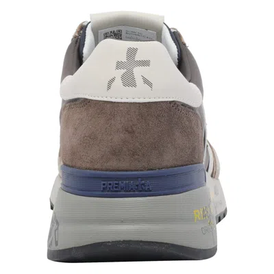 Premiata Low-top Sneakers With Suede And Smooth Texture Details In Multi